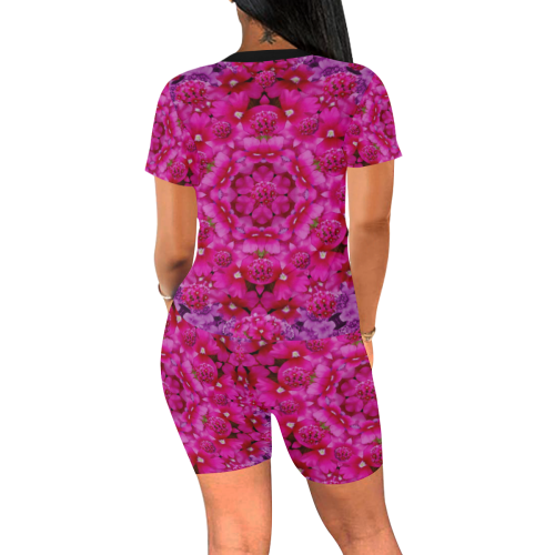 flower suprise to love and enjoy Women's Short Yoga Set