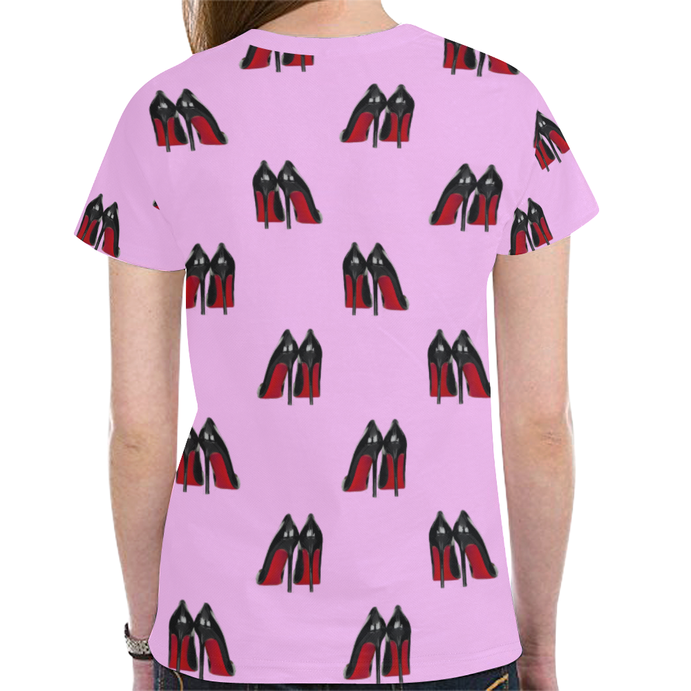 louboutin pnk New All Over Print T-shirt for Women (Model T45)
