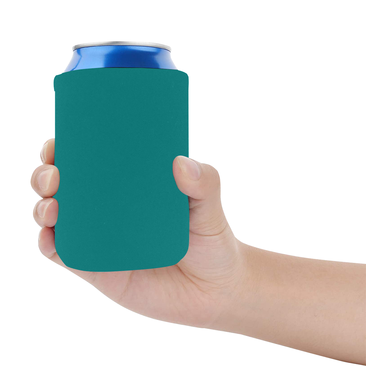color teal Neoprene Can Cooler 4" x 2.7" dia.