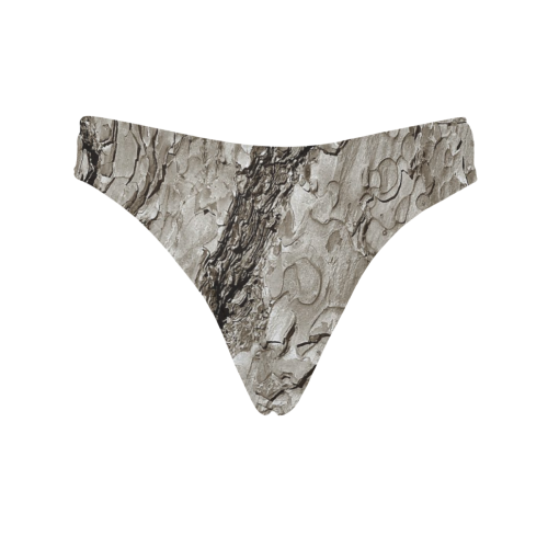 Tree Bark A by JamColors Women's All Over Print Thongs (Model L30)