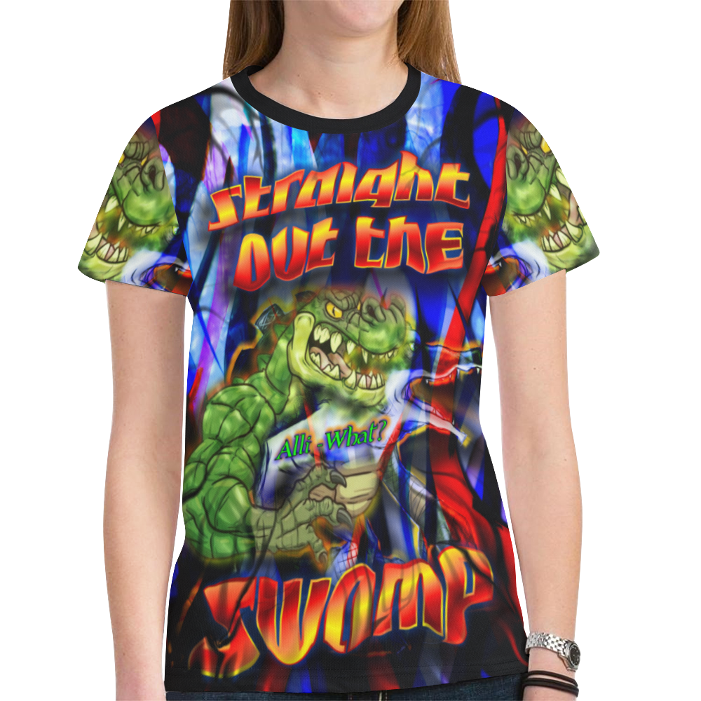 Straight out the Swamp 1 by TheONE Savior @ IMpossABLE Endeavors New All Over Print T-shirt for Women (Model T45)