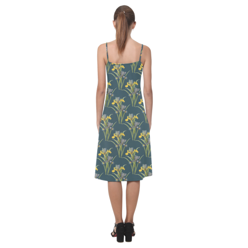 Yellow irises Alcestis Slip Dress (Model D05)