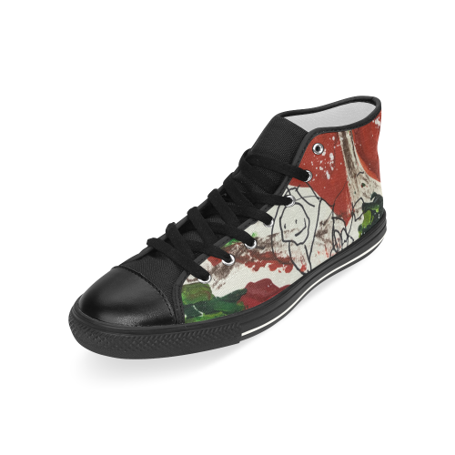 red family feilds high top men black Men’s Classic High Top Canvas Shoes (Model 017)