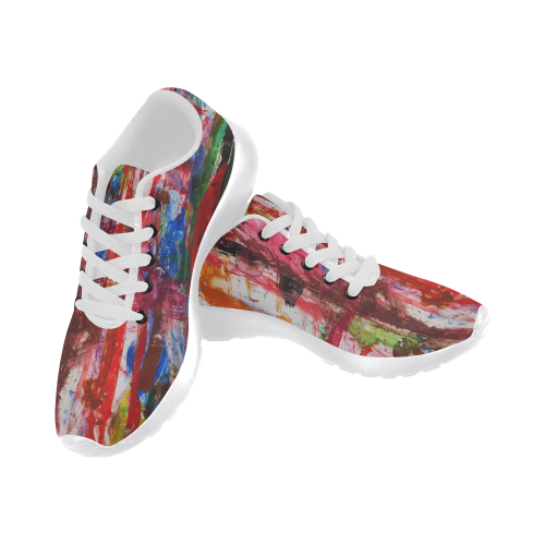 Paint on a white background Women’s Running Shoes (Model 020)