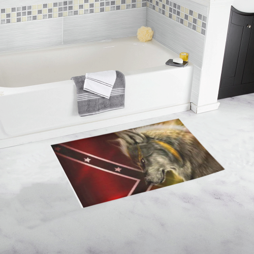 rebel wolf mat Bath Rug 16''x 28''