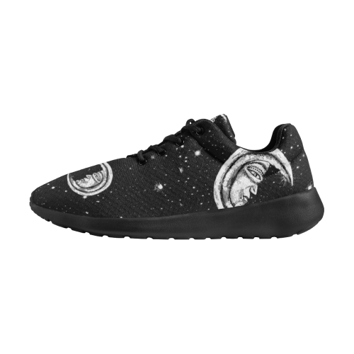 Mystic Stars, Moon and Sun (Black) Women's Athletic Shoes (Model 0200)