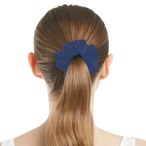 color Delft blue All Over Print Hair Scrunchie
