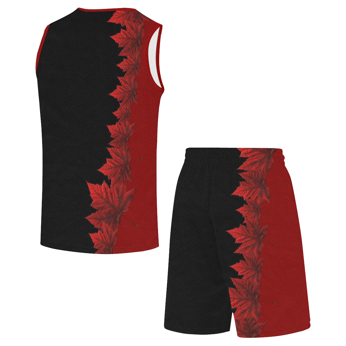 Canada Maple Leaf Basketball Uniforms All Over Print Basketball Uniform