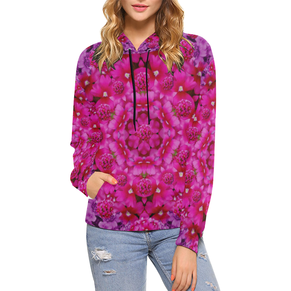 flower suprise to love and enjoy All Over Print Hoodie for Women (USA Size) (Model H13)