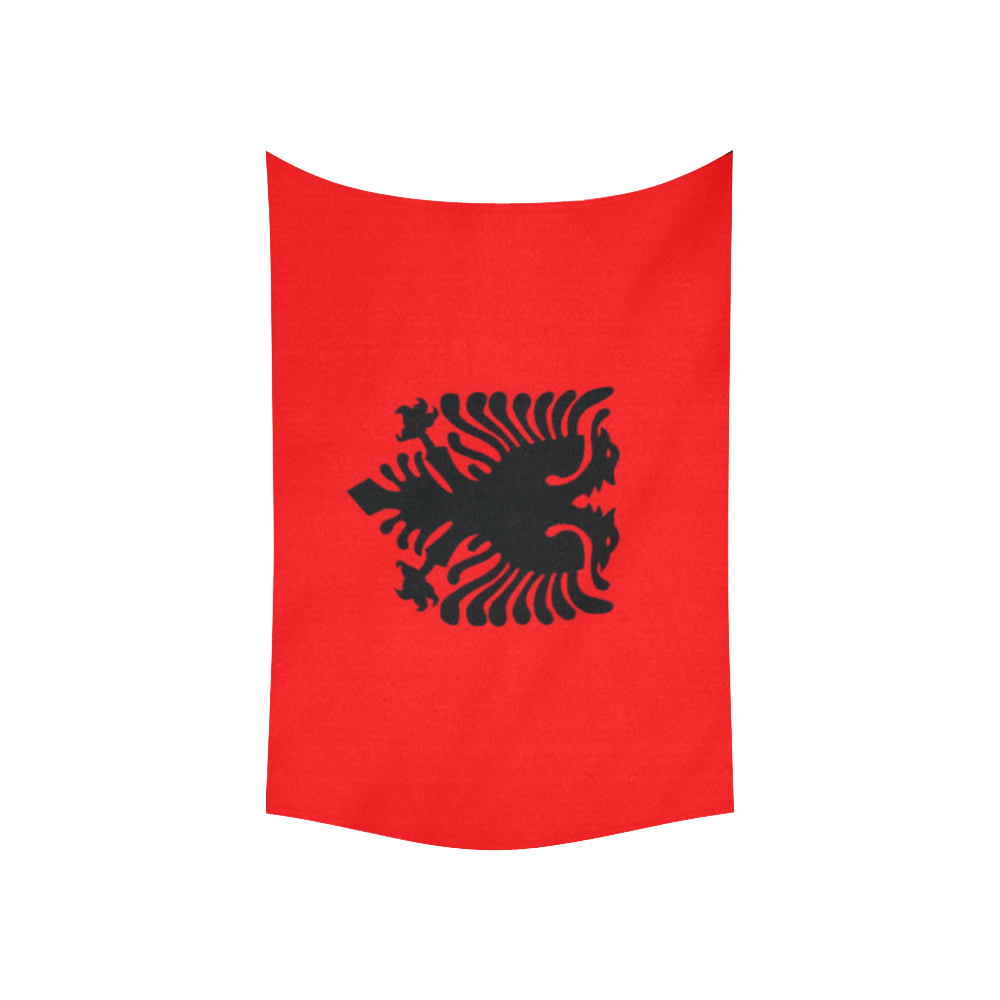 Albania World Flag Cotton Linen Wall Tapestry 60"x 40"