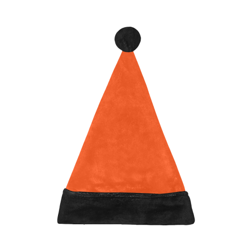 Team Colors Orange and Black Santa Hat