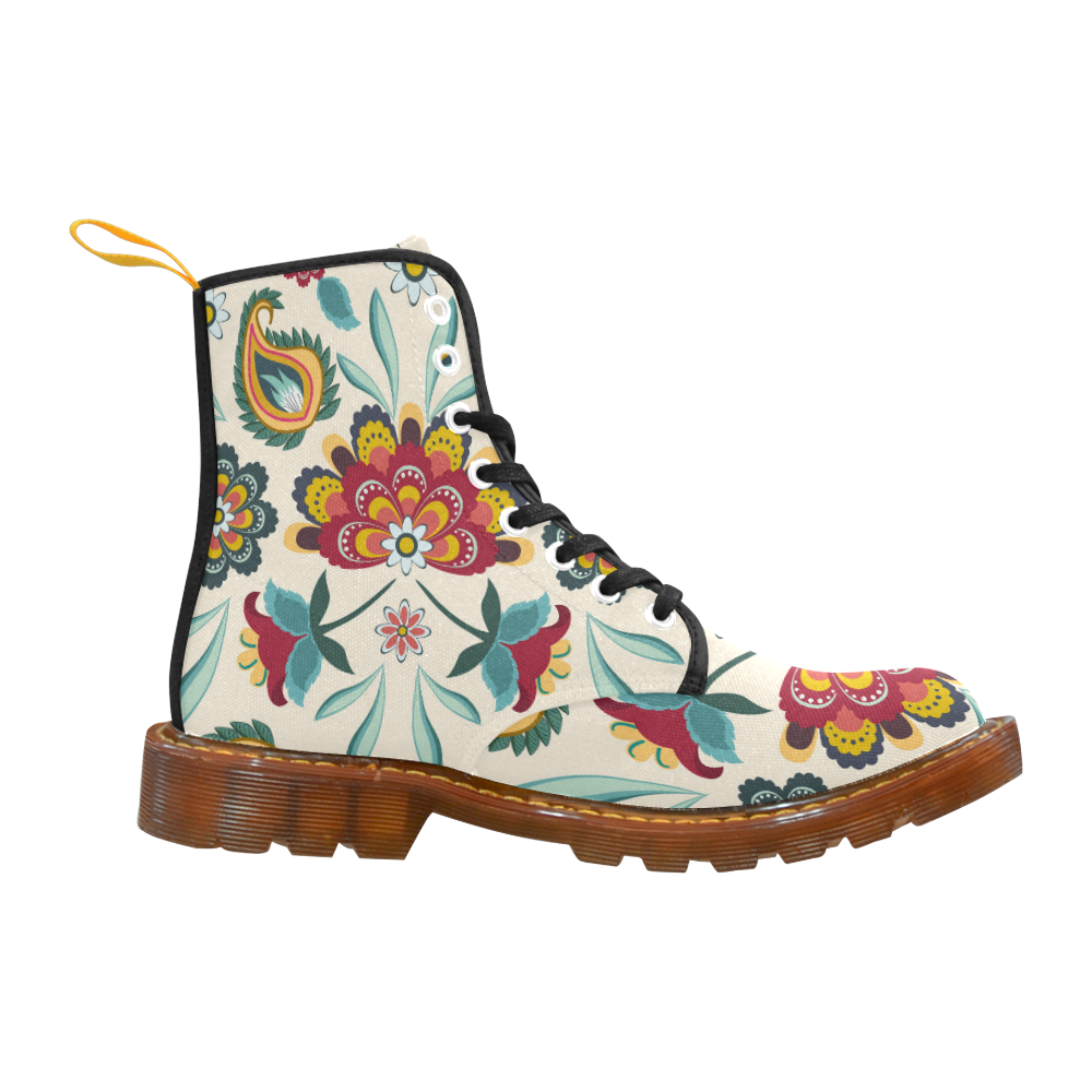 Awesome Batik Floral Martin Boots For Women Model 1203H