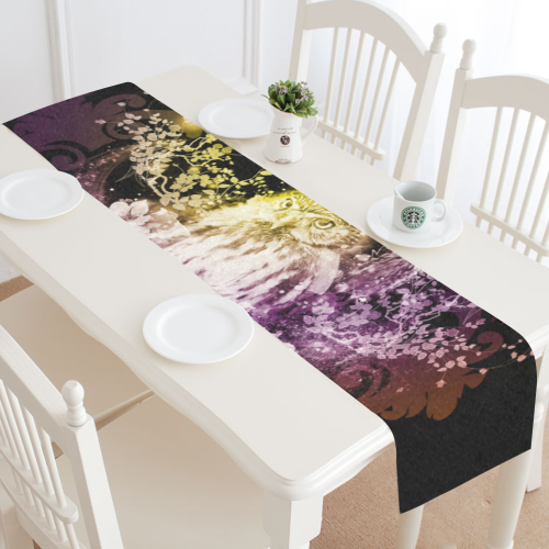 Colorful owls Table Runner 14x72 inch