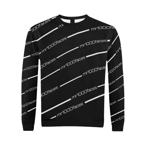mr1000faces2 All Over Print Crewneck Sweatshirt for Men (Model H18)