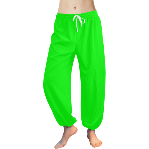 color lime Women's All Over Print Harem Pants (Model L18)