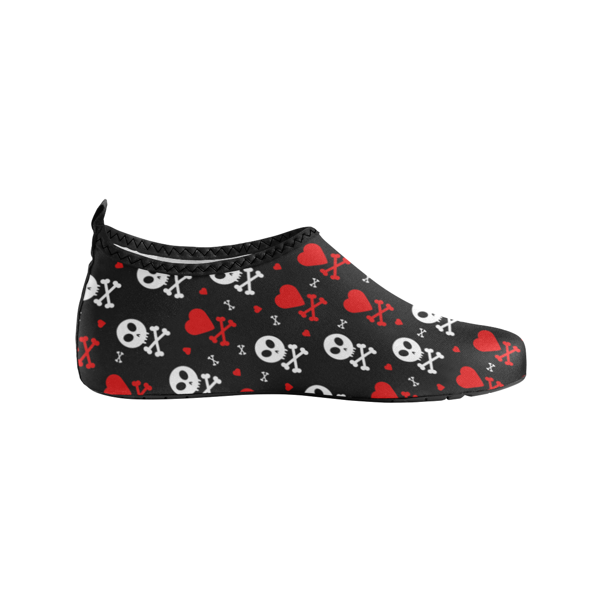 Skull Hearts Kids' Slip-On Water Shoes (Model 056)