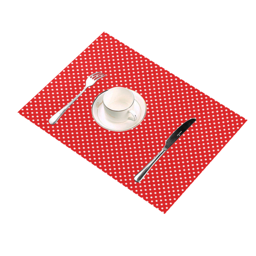 Red polka dots Placemat 14’’ x 19’’ (Set of 6)