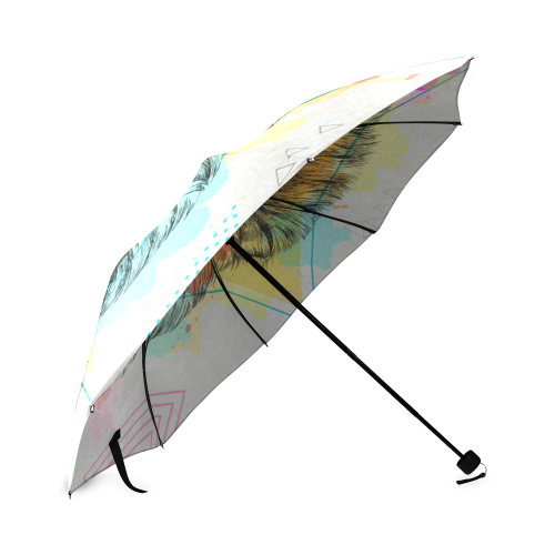 Triangle Lion Head Foldable Umbrella (Model U01)