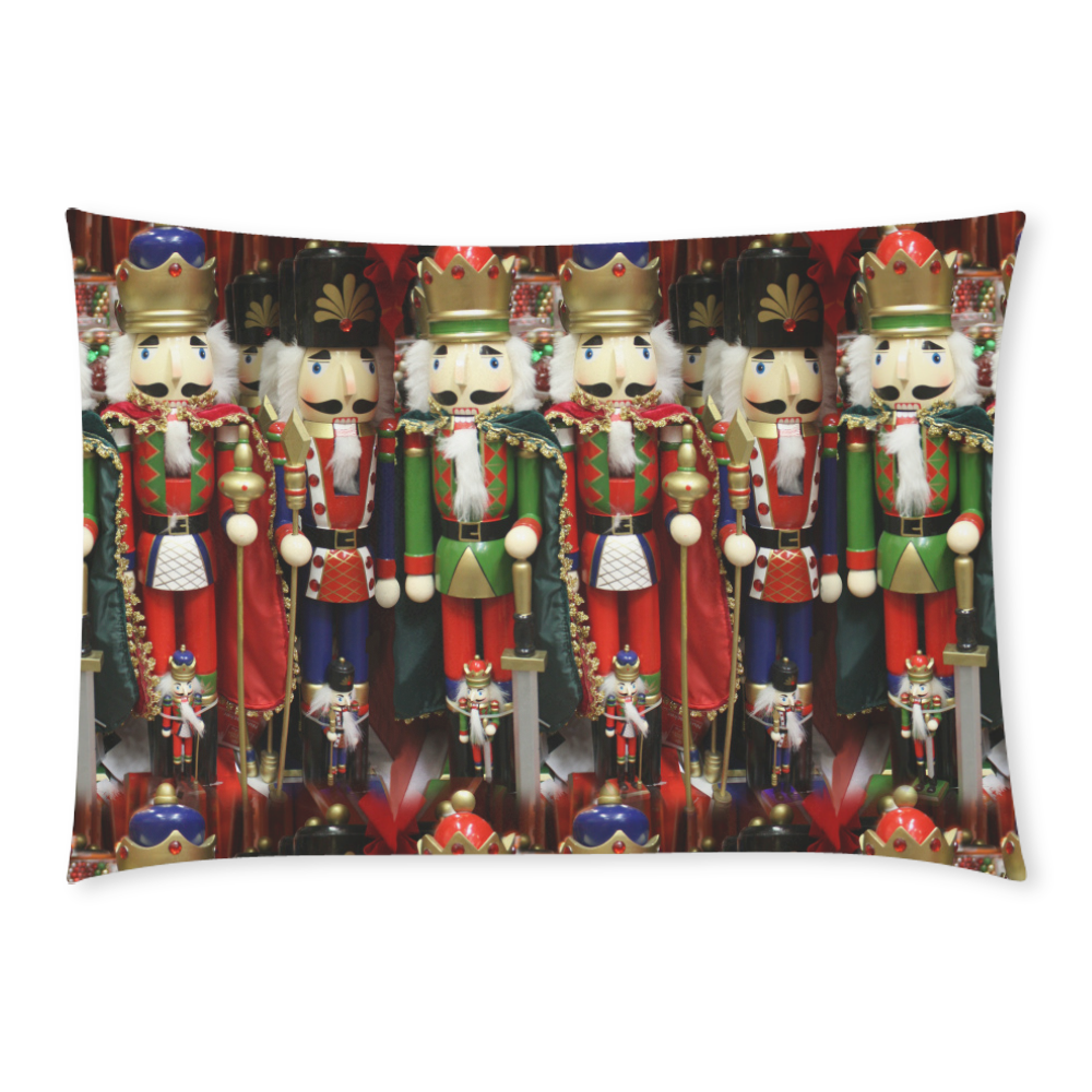 Christmas Nut Cracker Soldiers Custom Rectangle Pillow Case 20x30 (One Side)
