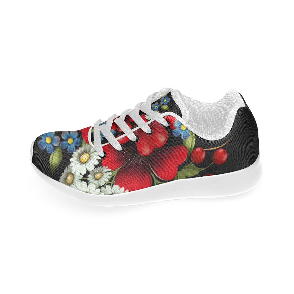 Bouquet Of Flowers Kid's Running Shoes (Model 020)