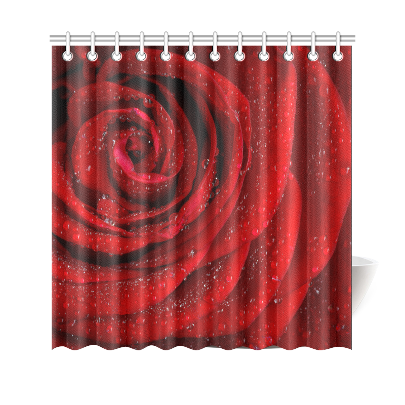 Red rosa Shower Curtain 69"x70"