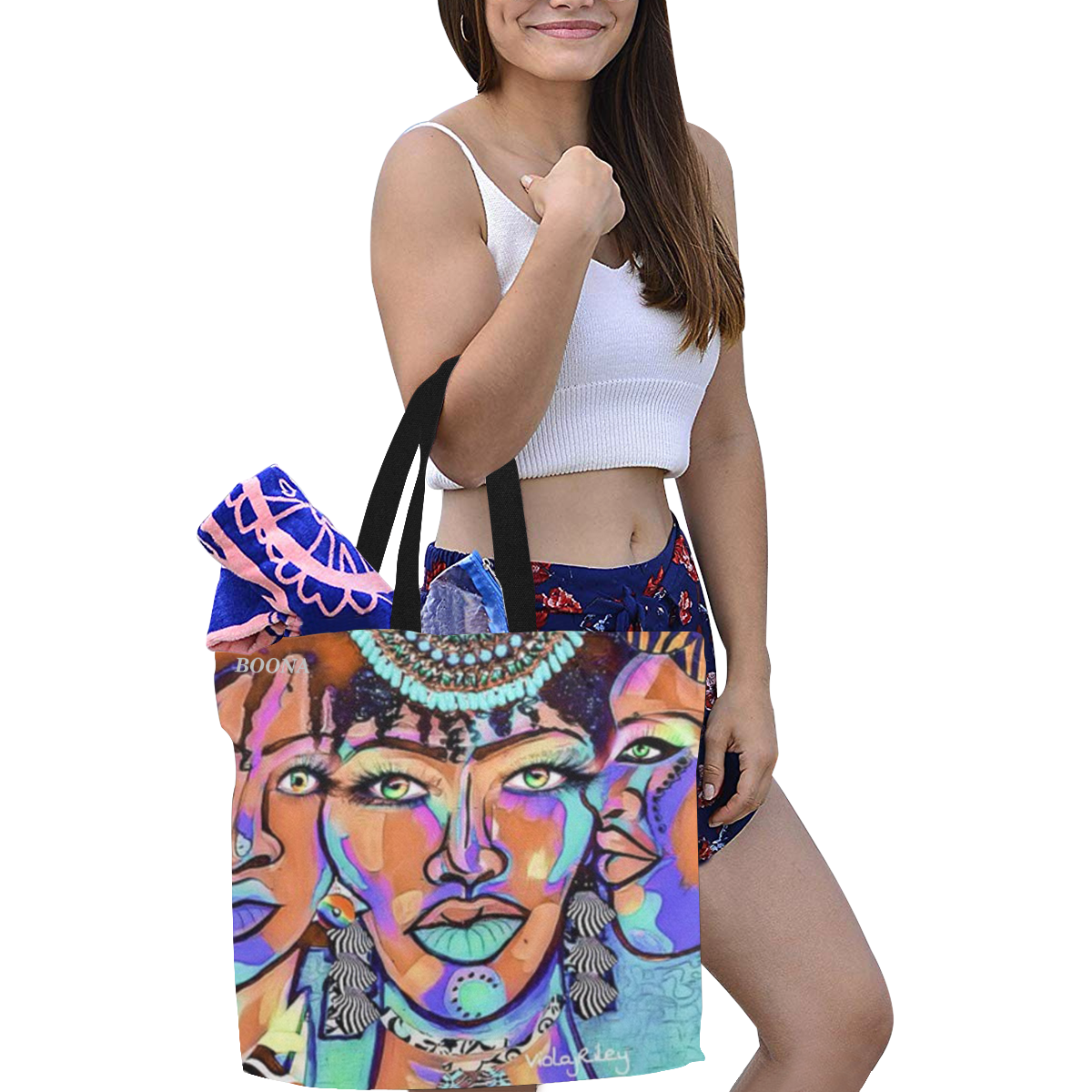 BOONA BAG All Over Print Canvas Tote Bag/Large (Model 1699)