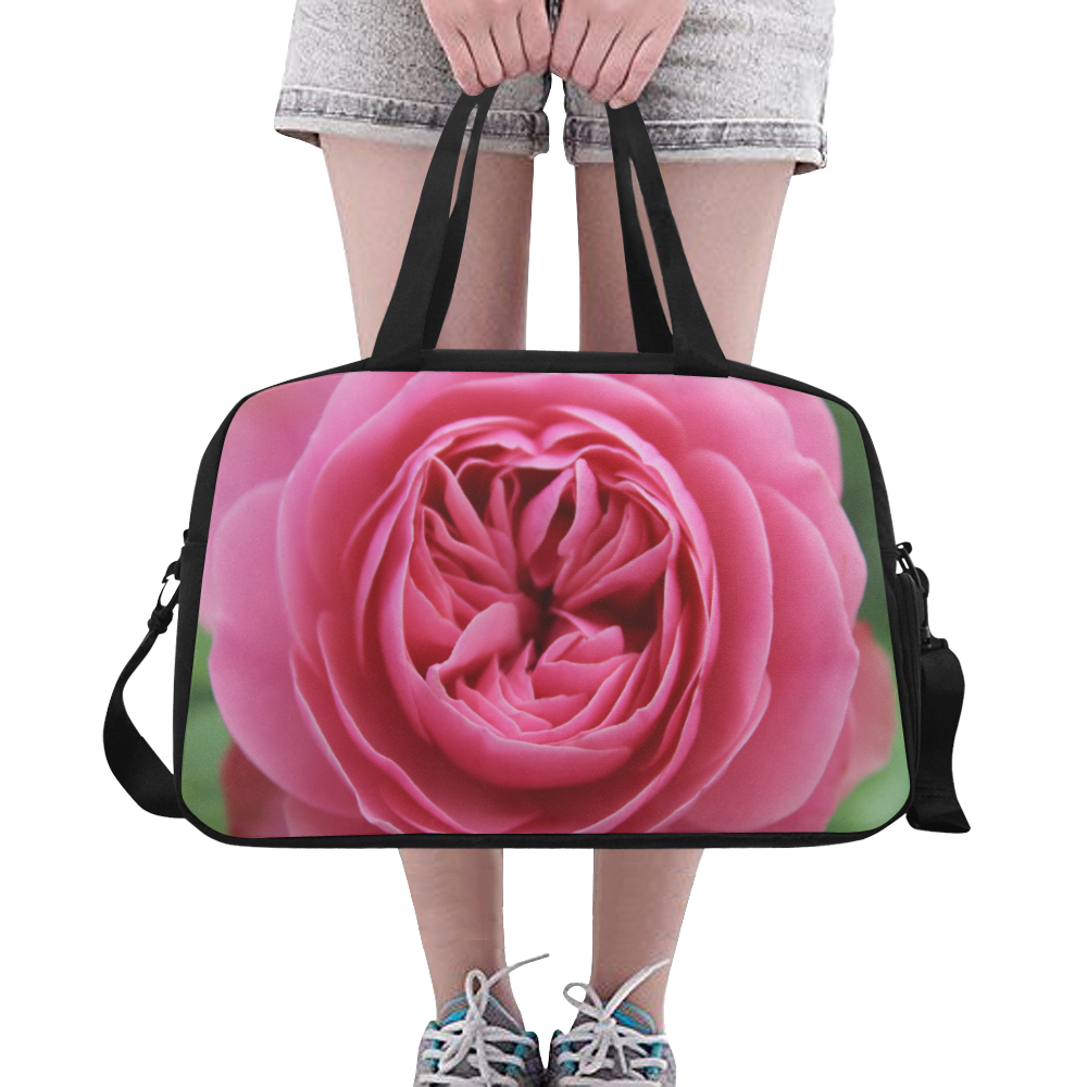 Rose Fleur Macro Fitness Handbag (Model 1671)