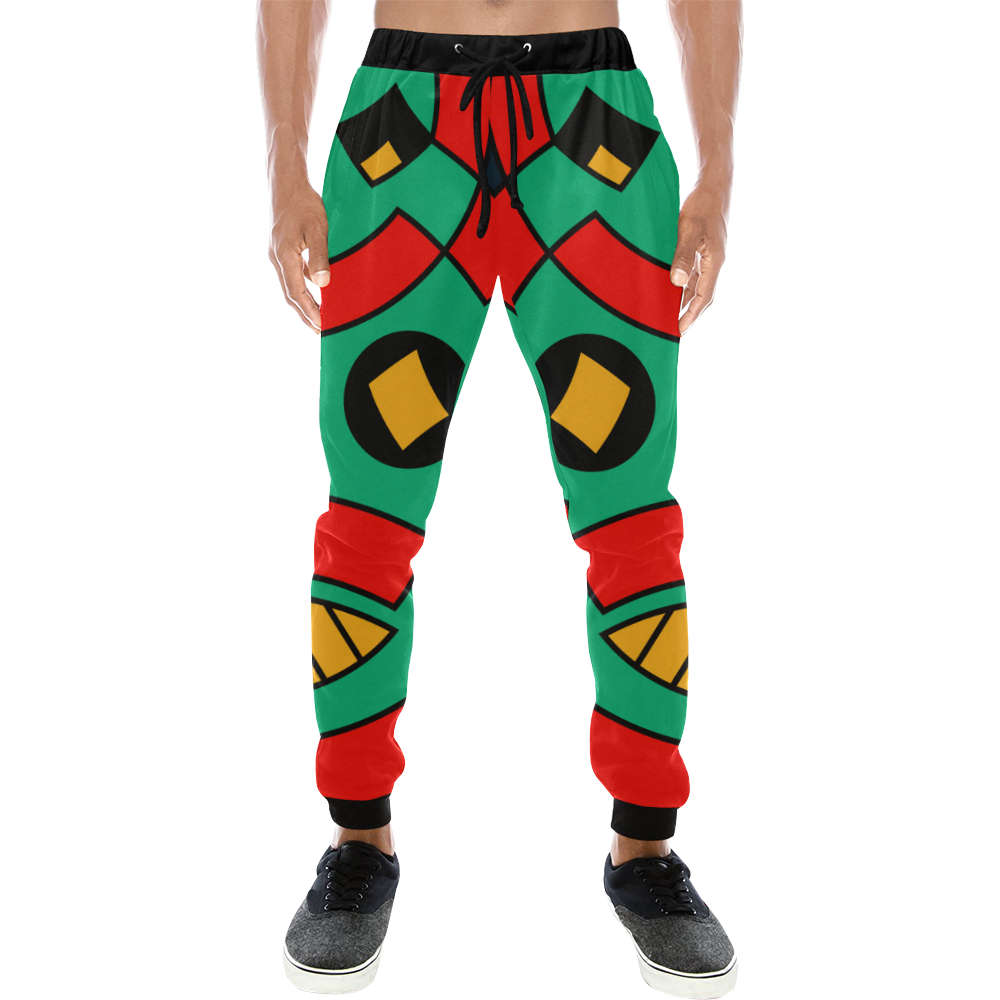 African Scary Tribal Men's All Over Print Sweatpants (Model L11)