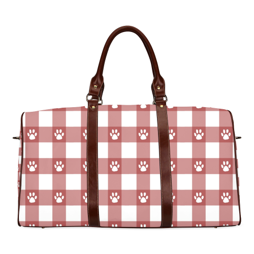 Plaid and paws Waterproof Travel Bag/Large (Model 1639)