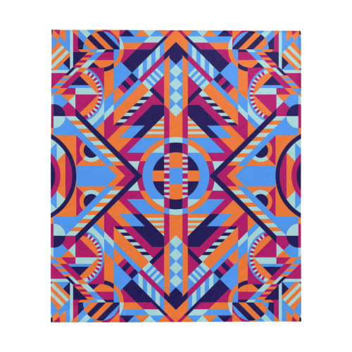 Modern Geometric Pattern Quilt 60"x70"