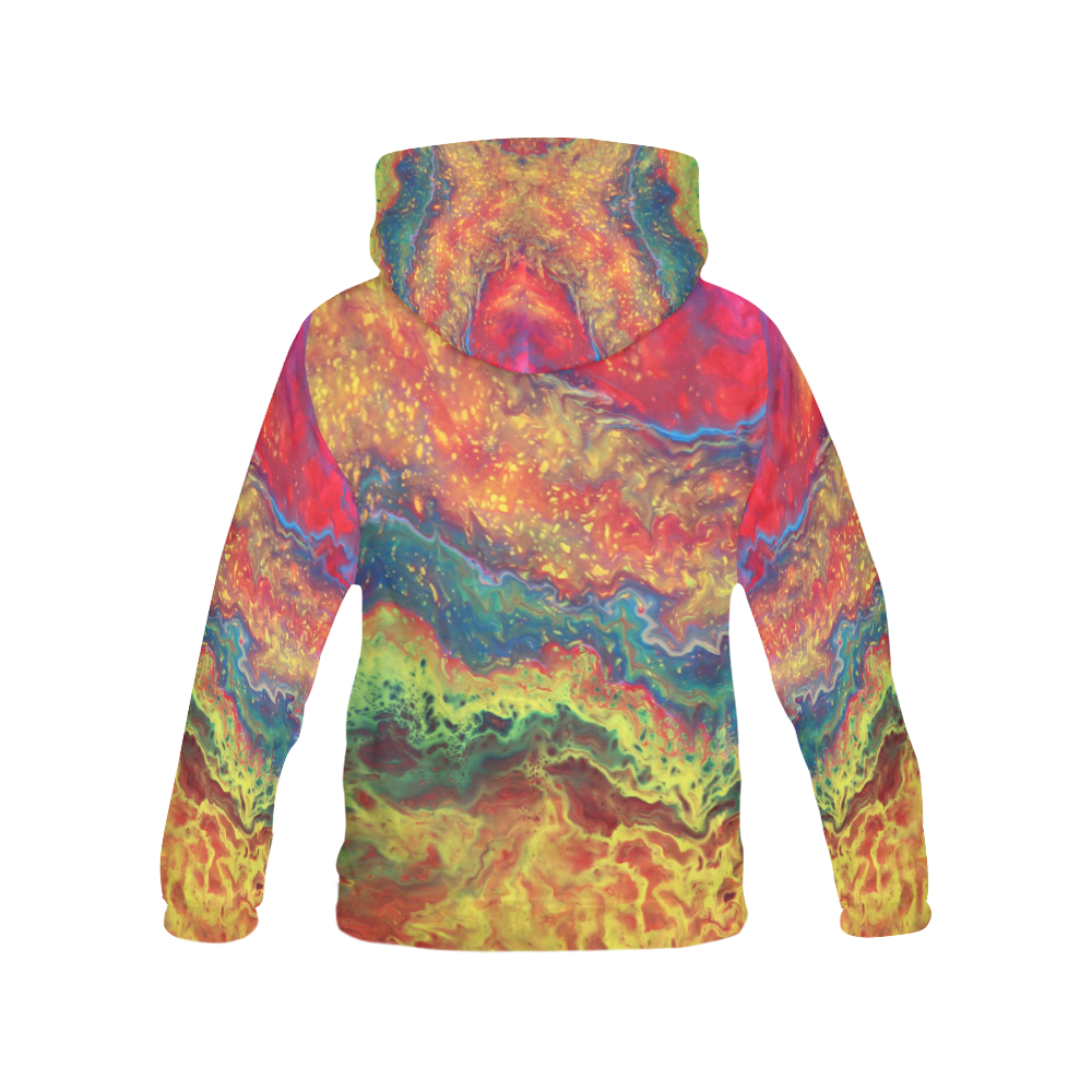 Powerful All Over Print Hoodie for Women (USA Size) (Model H13)