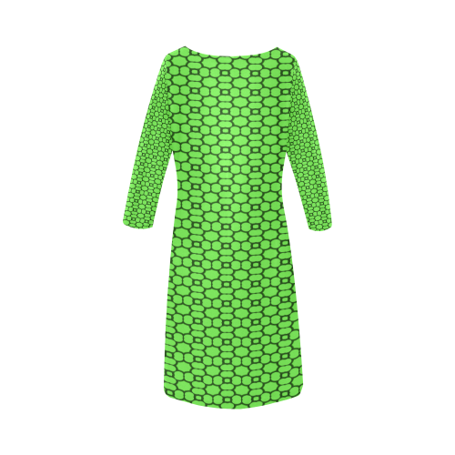 Kalider green Round Collar Dress (D22)