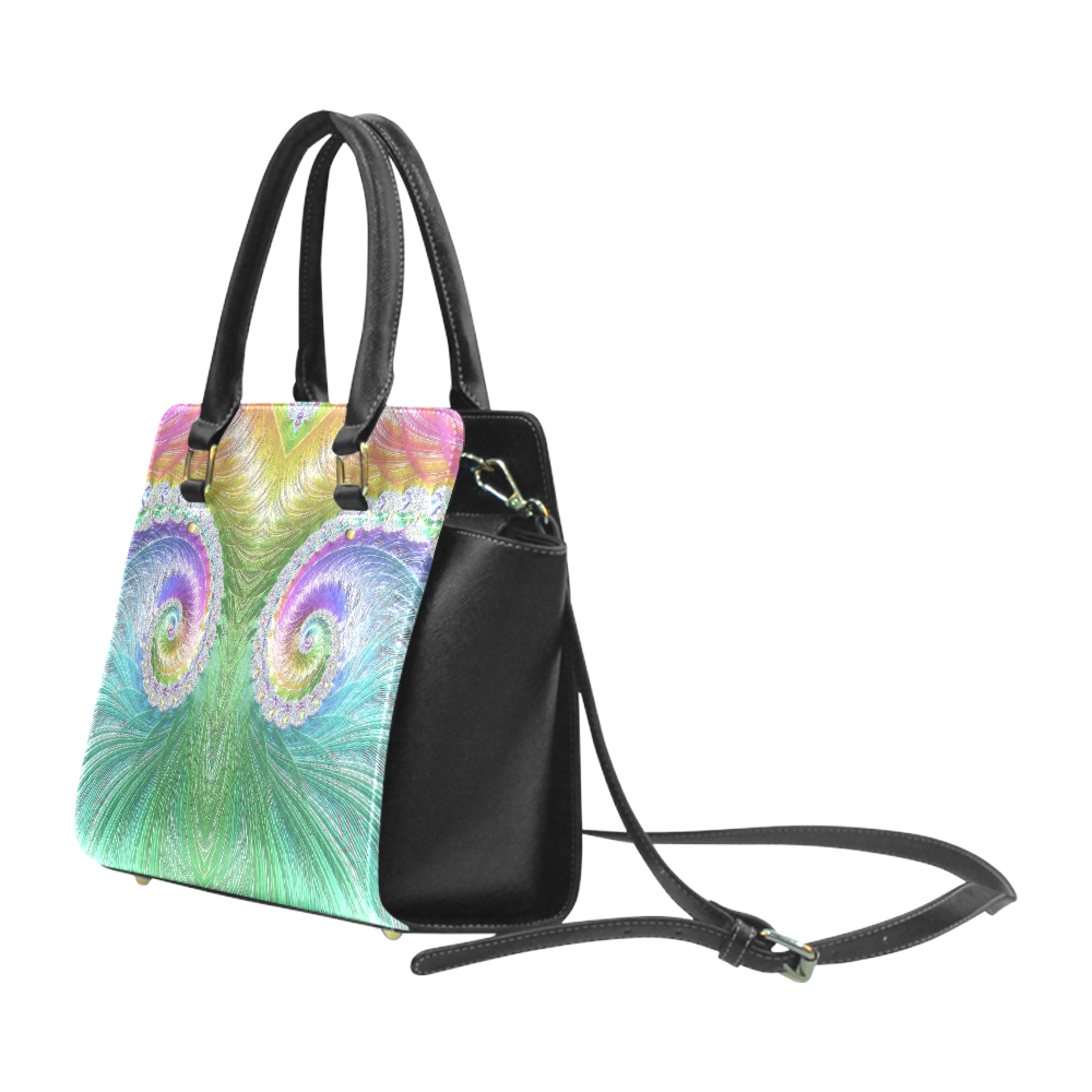 Frax Fractal Rainbow Classic Shoulder Handbag (Model 1653)