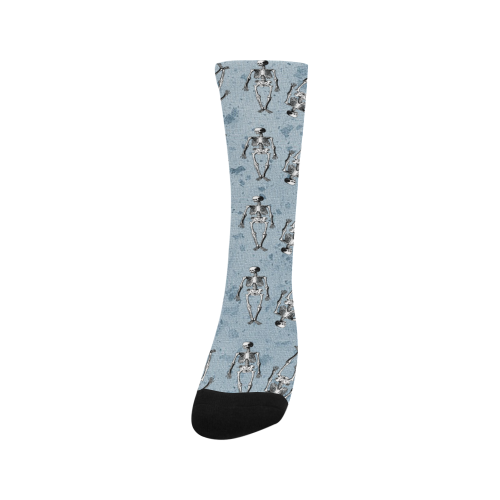 skeleton blue background Trouser Socks (For Men)
