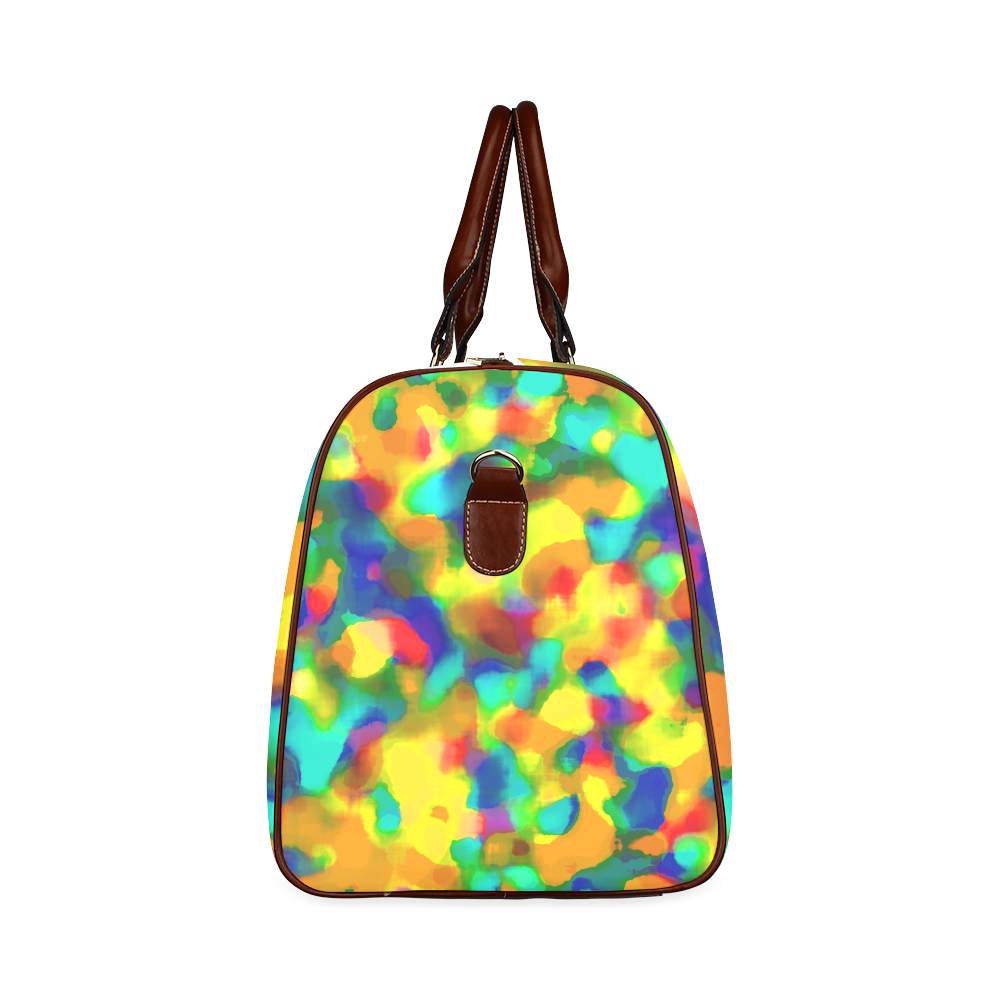 Colorful watercolors texture Waterproof Travel Bag/Small (Model 1639)
