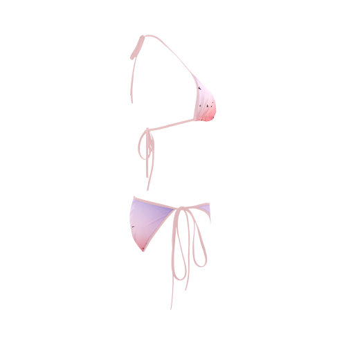Pink Sunset Two Piece Custom Bikini Swimsuit