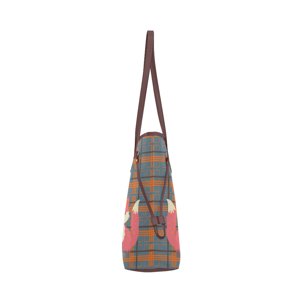 Fox Plaid 2019 Clover Canvas Tote Bag (Model 1661)