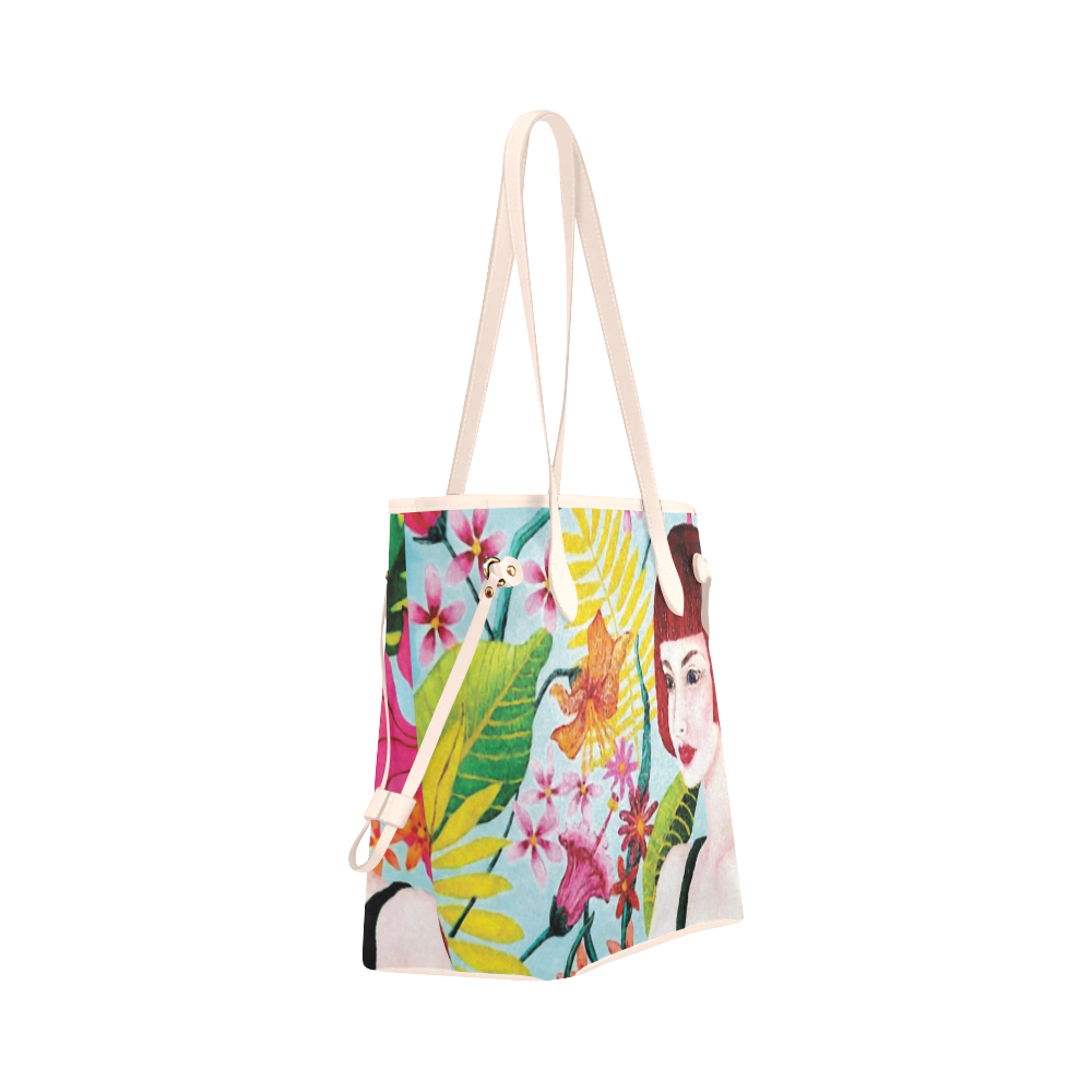 TROPICAL DREAMING Clover Canvas Tote Bag (Model 1661)