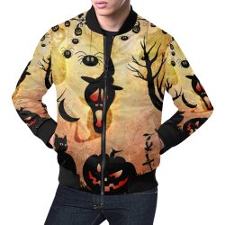 Funny halloween design All Over Print Bomber Jacket for Men/Large Size (Model H19)
