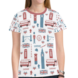 I love London New All Over Print T-shirt for Women (Model T45)