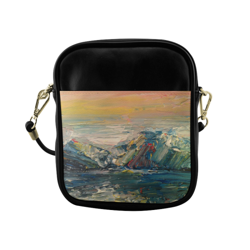 Mountains painting Sling Bag (Model 1627)