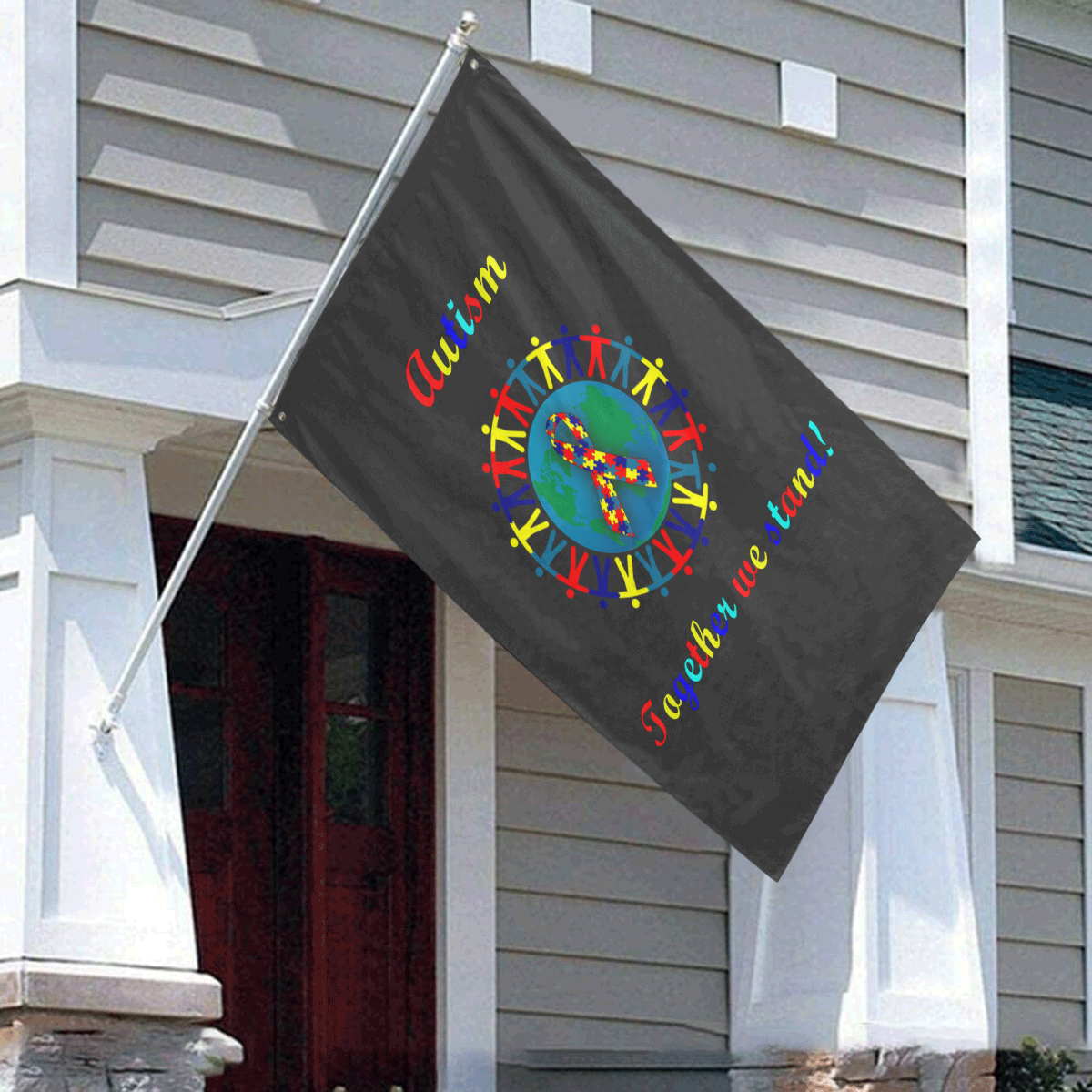 Autism portrait Garden Flag 70"x47"