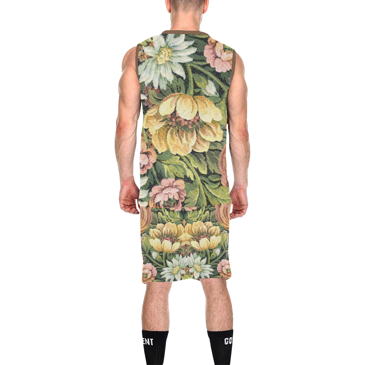 grandma's vintage floral couch All Over Print Basketball Uniform