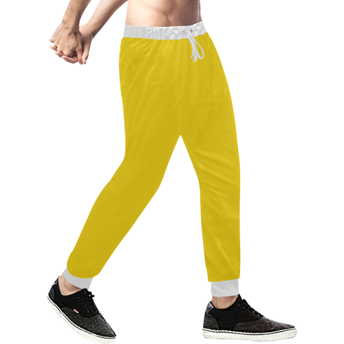 color gold Men's All Over Print Sweatpants/Large Size (Model L11)