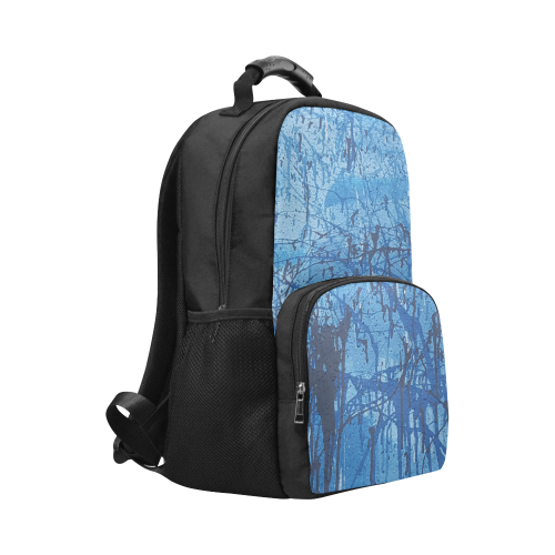 Blue splatters Unisex Laptop Backpack (Model 1663)