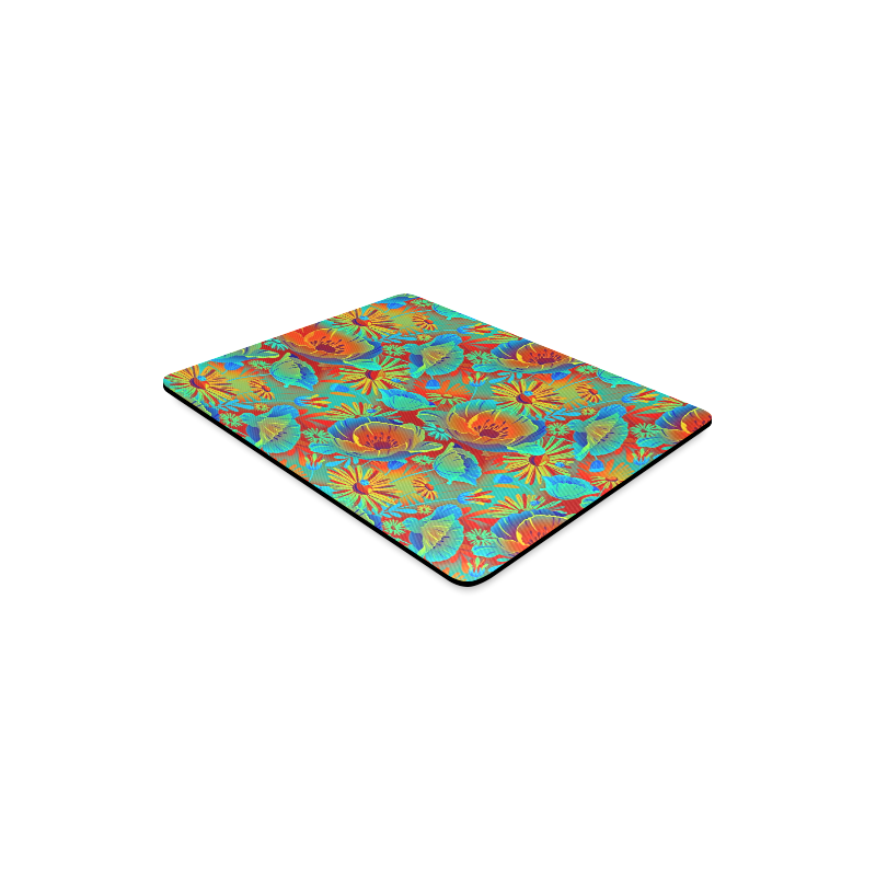 bright tropical floral Rectangle Mousepad