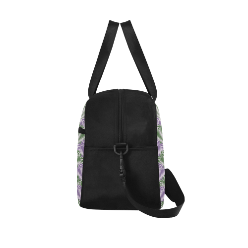 vintage scallop violet green pattern Fitness Handbag (Model 1671)
