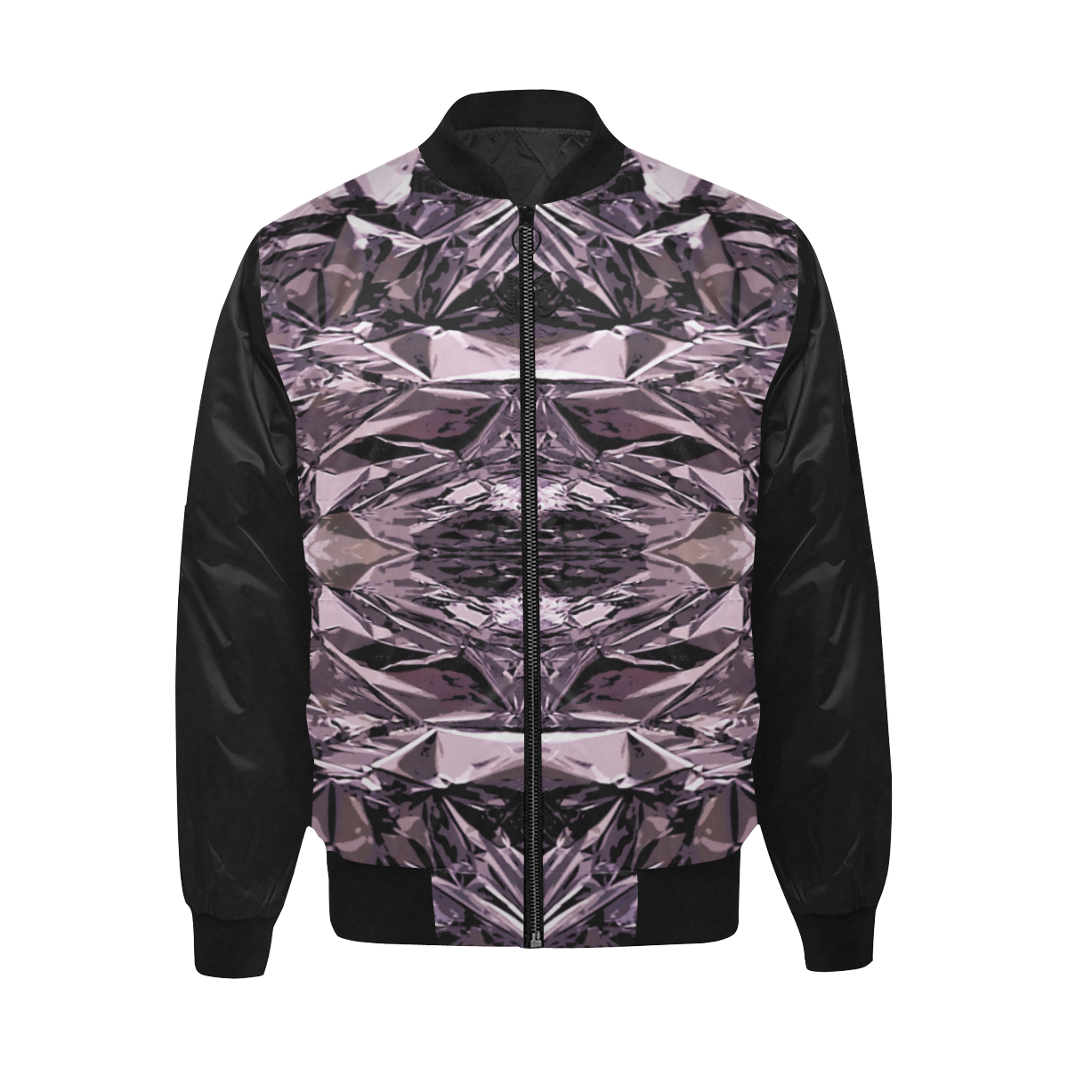deep space pink All Over Print Quilted Bomber Jacket for Men (Model H33)