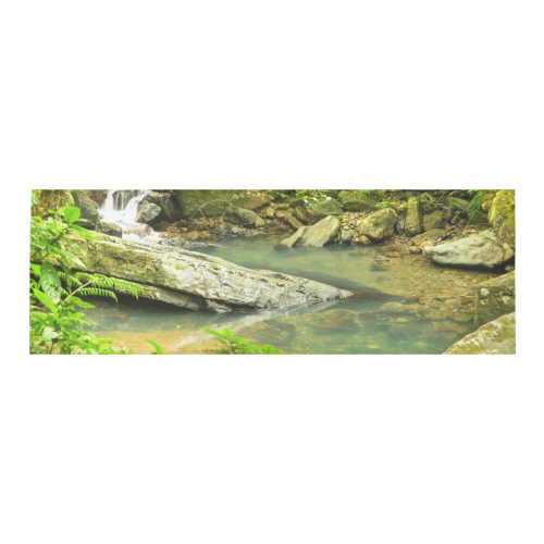 La Mina river Magic Pond in El Yunque rainforest Puerto Rico -  ID:DSC3447 Area Rug 9'6''x3'3''