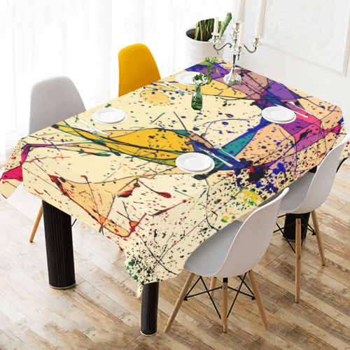 Paint Cotton Linen Tablecloth 60" x 90"